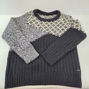 Vintage Roots Canada Black & White Wool Knit Sweater Womens Small